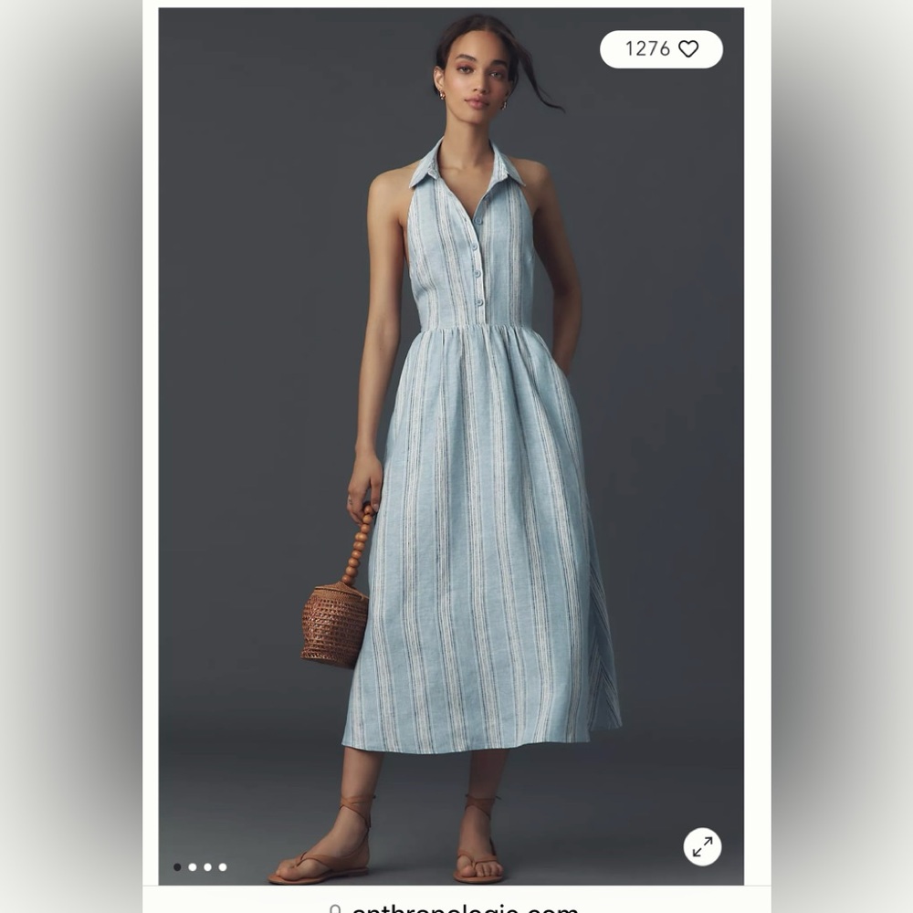 Reformation Tace linen midi shirt dress NWT size US10